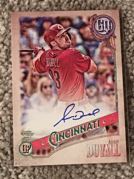 ADAM DUVALL TOPPS GYPSY QUEEN AUTOGRAPHED ROOKIE INSERT 
