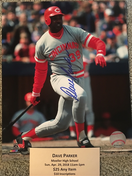 DAVE PARKER MOELLER SIGNED 8x10 PHOTO with SHOW TICKET