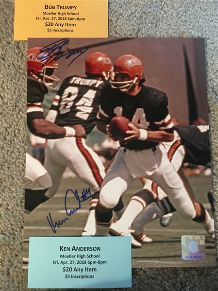 KEN ANDERSSON & BOB TRUMPY MOELLER SIGNED 8x10 PHOTO with SHOW TICKETs