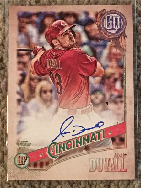 ADAM DUVALL AUTOGRAPHED TOPPS GYPSY QUEEN ROOKIE INSERT 