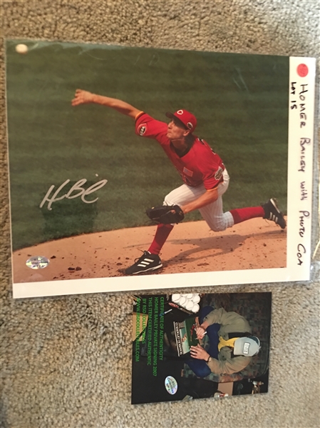HOMER BAILEY PRIVATE SIGNING with COA SIGNED 8x10 
