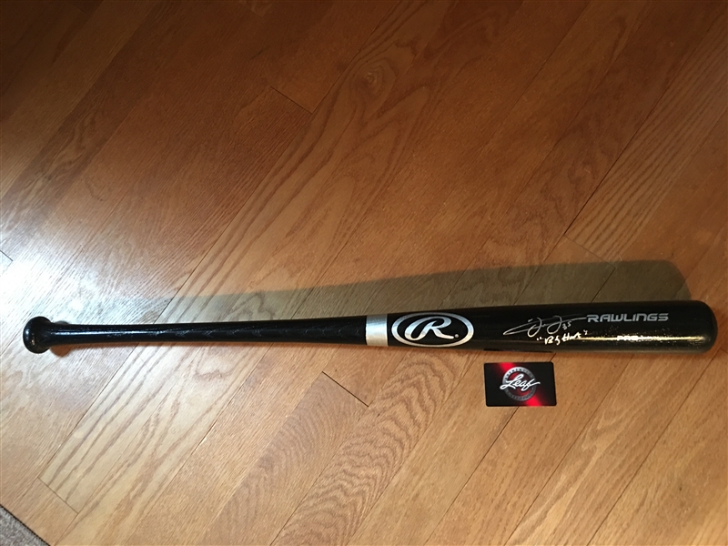 FRANK THOMAS Inscribed "BIG HURT" HOF SIGNED BAT with Leaf Baseball Co COA Mint !