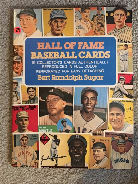 BOOK of 92 HALLO of FAME BASEBALL CARDS Mint MANTLE JACKIE ROBINSON Cover