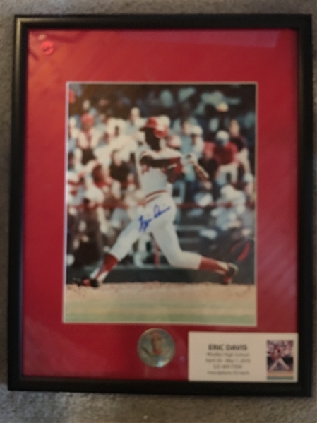 ERIC DAVIS MOELLER SIGNED in 11x14 FRAME with COIN and SHOW TICKET PROOF
