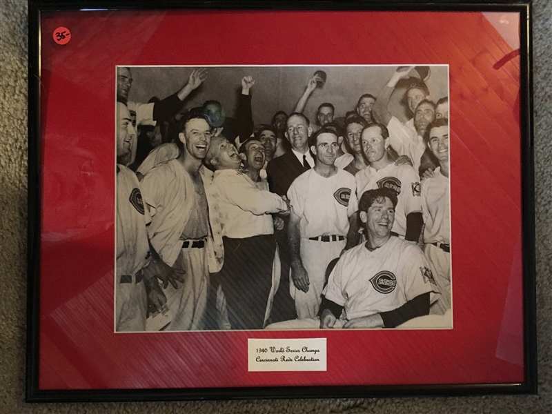 1940 REDS WORLD SERIES CHAMPS PHOTO in 11x14 FRAME - Very Cool 