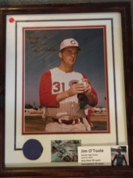 JIM OTOOLE "TO MIKE" MOELLER SIGNED IN 12x15 FRAME w SHOW TICKET PROOF