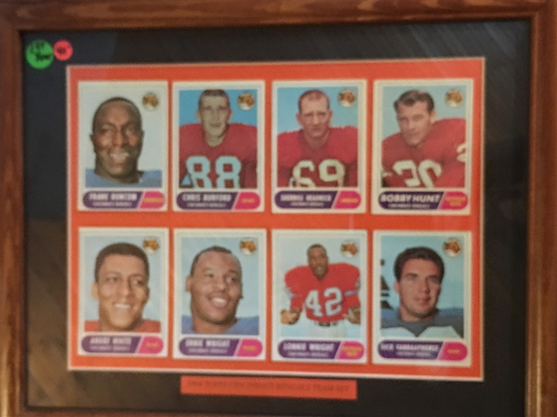 1968 TOPPS 1st YEAR BENGALS TOPPS TEAM SET in 12x15 FRAME 