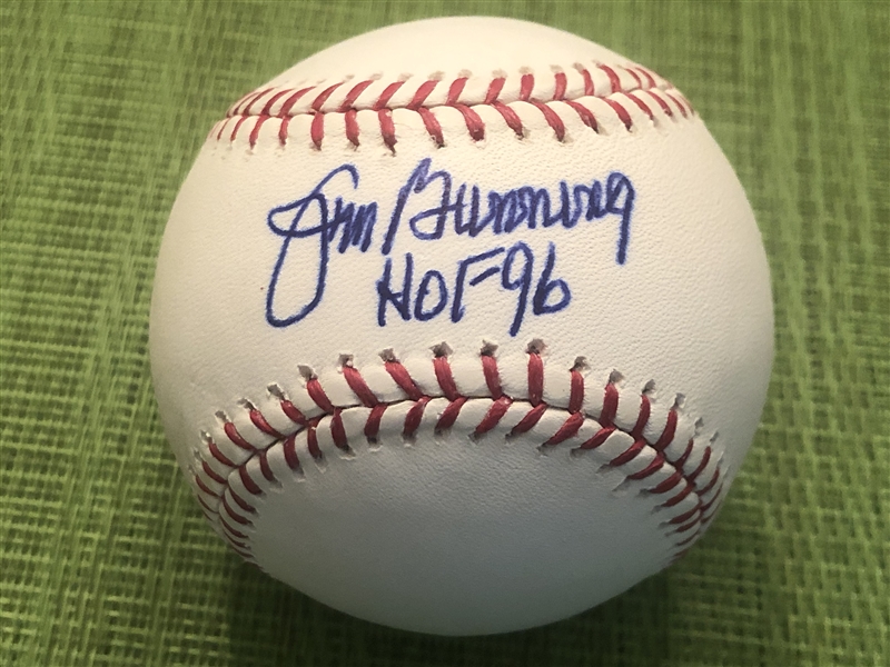 JIM BUNNING Moeller Signed & Inscribed MLB Ball JSA Sticker