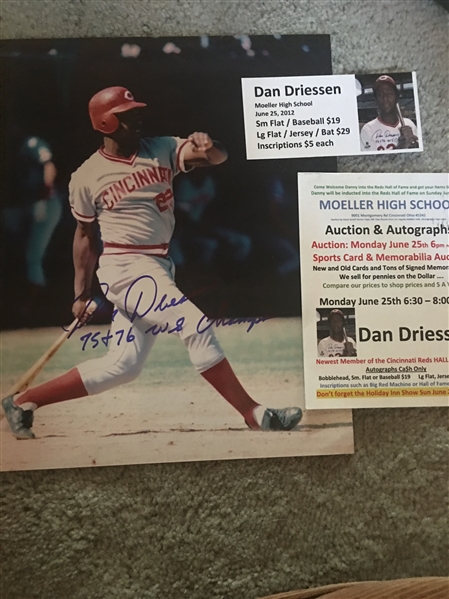 DAN DRIESSEN MOELLER SIGNED and INSCRIBED 8x10 PHOTO WITH 2 PROOFS 