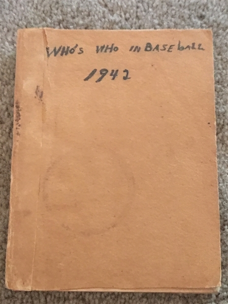 1942 WHOs WHO in BASEBALL RARE WAR YEARS ISSUE with HOME MADE COVER Very Cool 