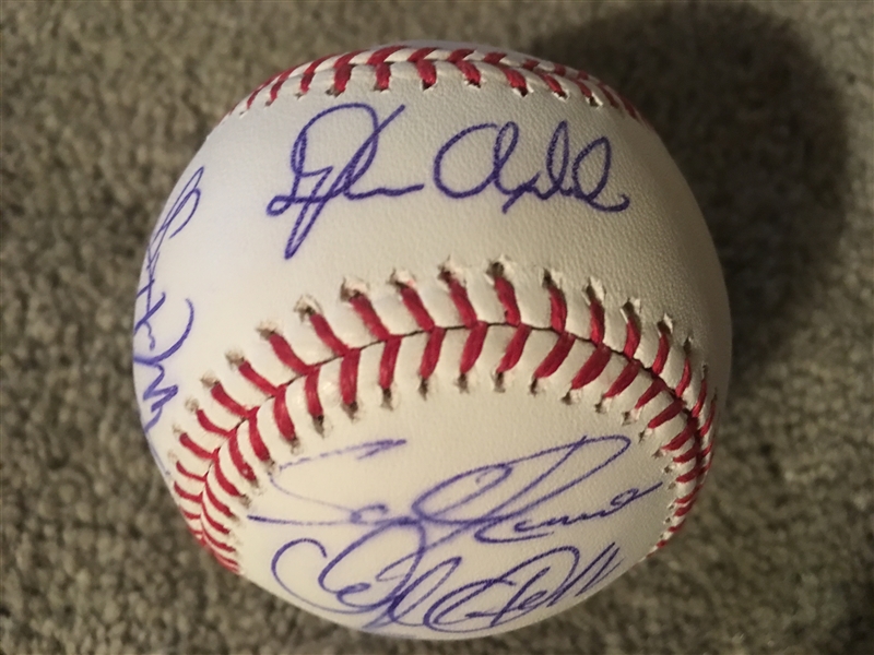 REDS 2015 SPRING TRAINING Multi SIGNED Pure White MLB BALL with MLB HOLOGRAM COA