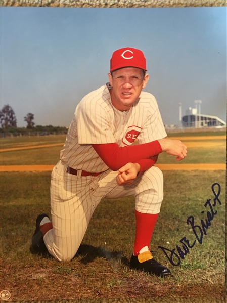 DAVE BRISTOL REDS MANAGER SIGNED 8x10 PHOTO...NEVER SOLD ONE !!!! 