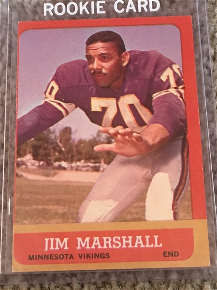 JIM MARSHALL 1963 TOPPS #107 HOF ROOKIE CARD $$$$