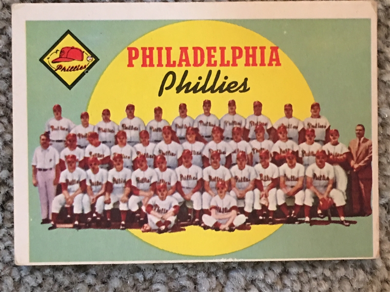 PHILLIES TEAM 1959 TOPPS #8 UNCHECKED BACK High $$$