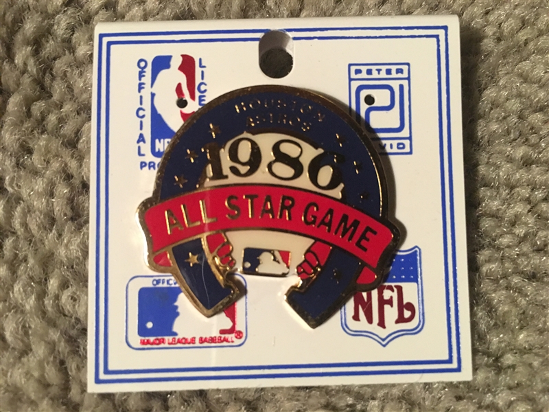 1986 BASEBALL ALL STAR PIN - MINT ON ORIGINAL CARD 
