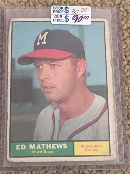 ED MATHEWS 1961 TOPPS #120 Book $30.00- $90.00 