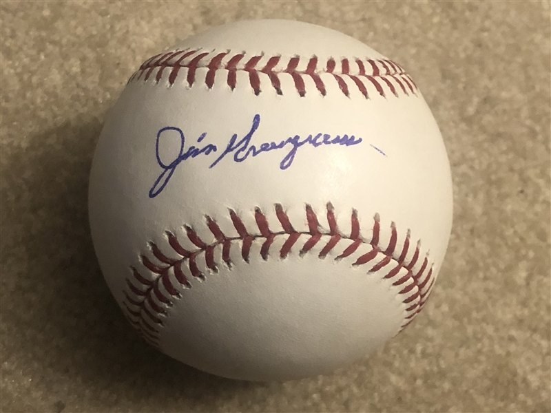 JIM GREENGRASS Signed MLB Ball from our last private signing