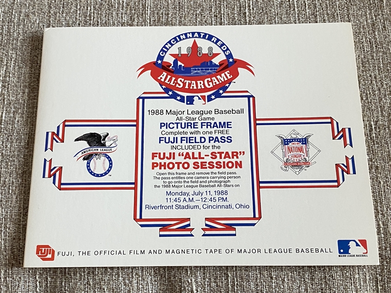 1988 MLB All Star Game PHOTO SESSION TICKET & FRAME