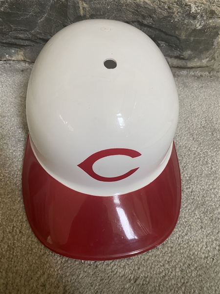 VINTAGE REDLEGS MID 50s STYLE REDS NON PROTECTIVE BATTING HELMET - FROM RIVERFRONT CONCESSION STANDS - GREAT FOR AUTOGS