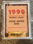 1990 CEDAR RAPIDS REDS 27 CARD SET ...MINT CONDITION 