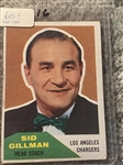 SID GILLMAN UC BEARCATS - MIAMI U - OHIO STATE  --NFL HOF 1960 FLEER HIS LAST CARD 
