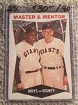 1960 TOPPS #7 MASTER AND MENTOR with WILLIE MAYS $30.00-- $90.00