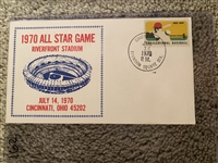 1970 ALL STAR GAME 1ST DAY ENVELOPE JUNE 14, 1970 1st YEAR RIVERFRONT STADIUM 