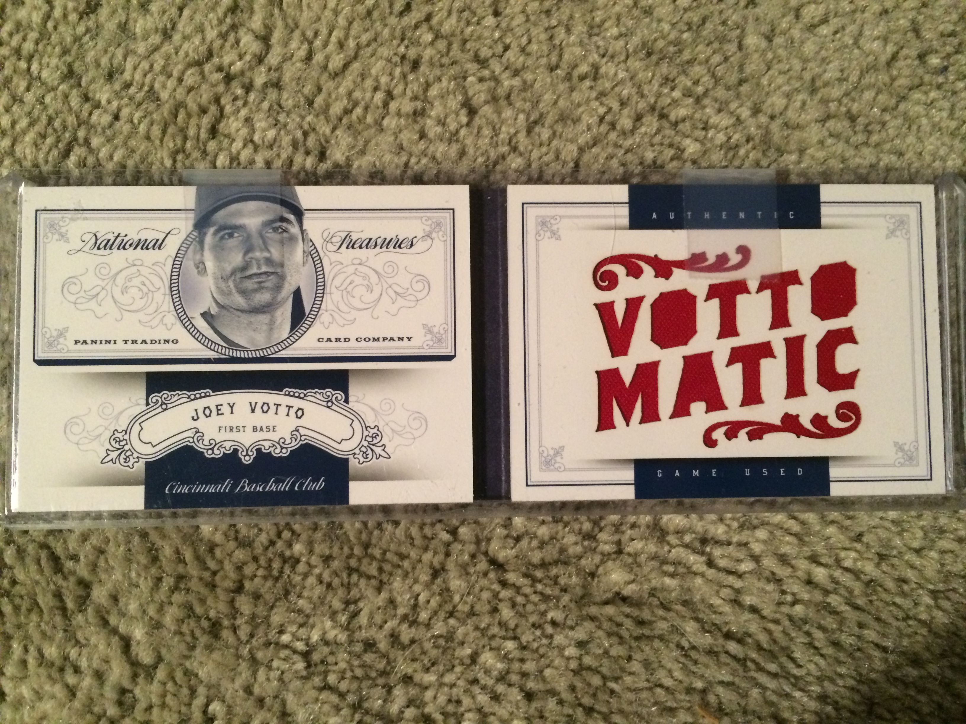 Lot Detail - JOEY VOTTO MATIC 12 Piece NAT'L TREASURES BOOKLET GAME WORN  JERSEY 99 Made $$
