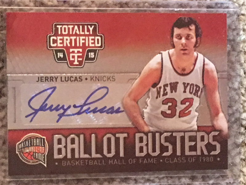 JERRY LUCAS AUTOGRAPHED INSERT OHIO STATE BUCKEYES 