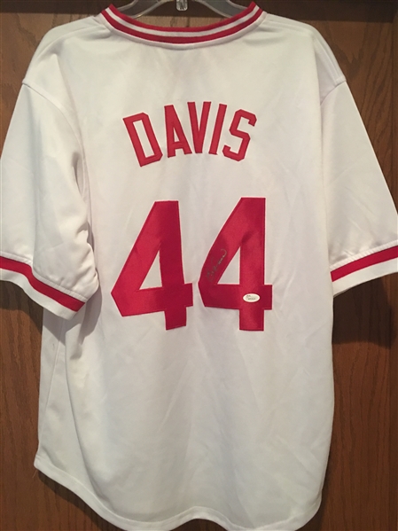 ERIC DAVIS SHOW SIGNED XL JERSEY with JSA WITNESS COA 1990 WS Champs