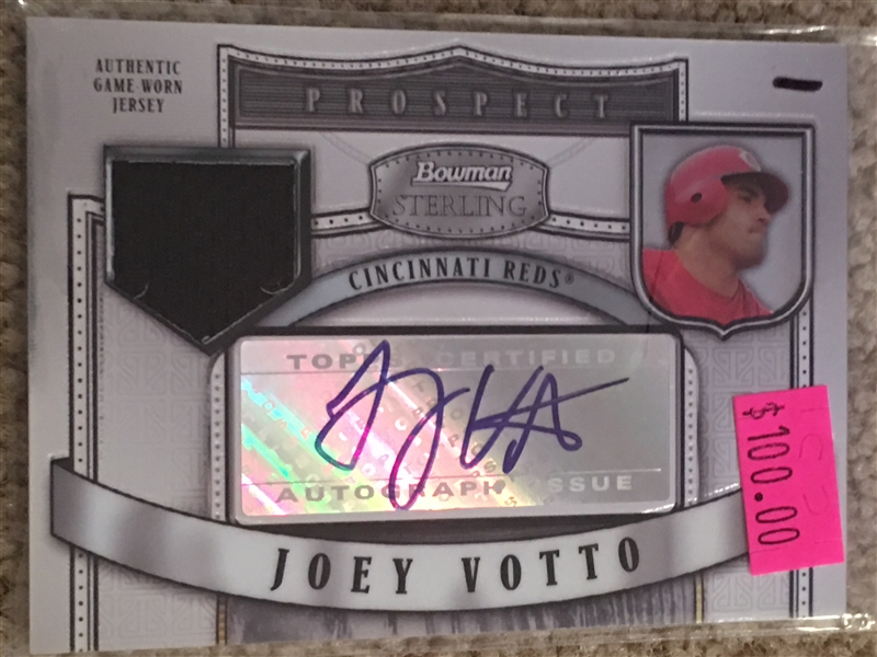 JOEY VOTTO 2007 BOWMAN STERLING ROOKIE AUTOGRAPH ROOKIE JERSEY $$$ 