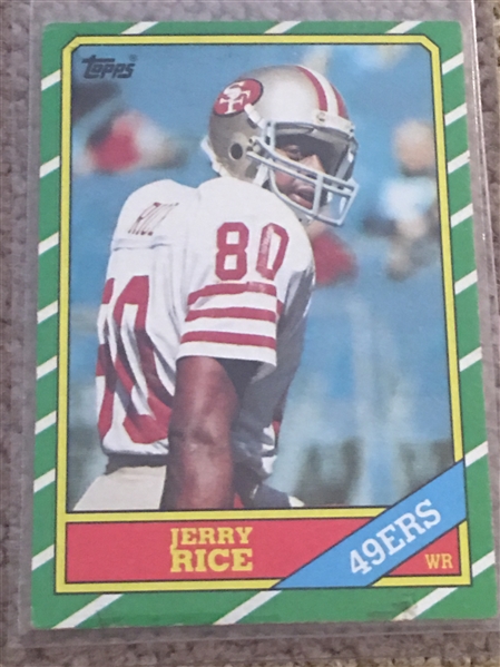 JERRY RICE 1986 TOPPS ROOKIE #161 