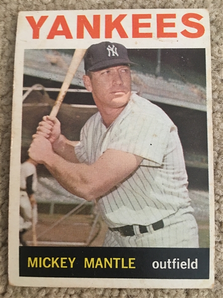 MICKEY MANTLE 1964 TOPPS #50 Books $500.00 to $1500.00 