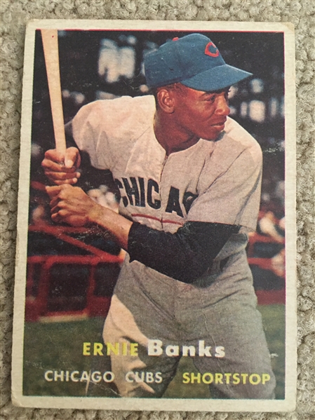 ERNIE BANKS 1957 TOPPS #55 Books $125.00- $375.00