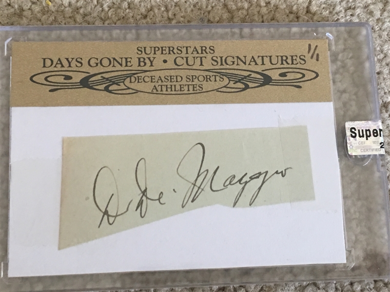 1/1 DOM DiMAGGIO $ DAYS GONE BY AUTO CUT $ JSA COA in SEALED CASE 1 Made This is It