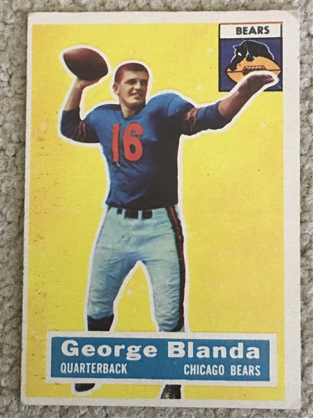 GEORGE BLANDA 1956 TOPPS #11 BEARS Books $50.00- $100.00
