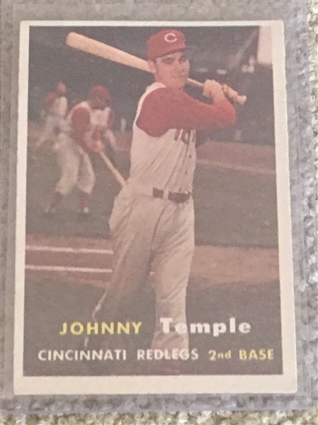 JOHNNY TEMPLE 1957 TOPPS #9 