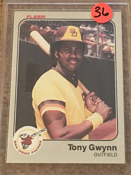 TONY GWYNN 1983 FLEER ROOKIE - BENGALS in DISPLAY CASE 