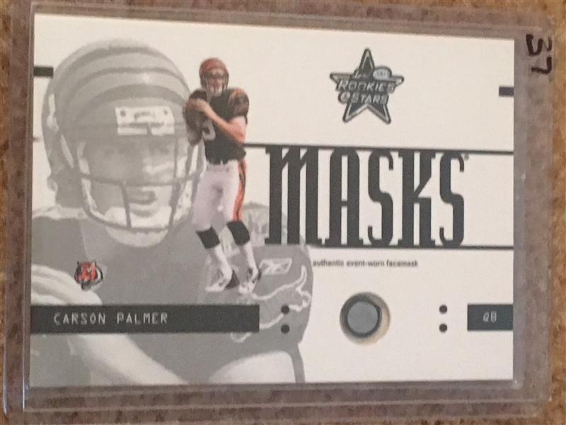 CARSON PALMER PART OF A GAME USED HELMET "FACEMASK" INSERT 