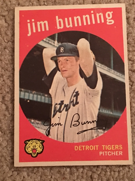 JIM BUNNING 1959 TOPPS #148 ONLY TO PITCH  A PERFECT GM in EACH LEAGUE 
