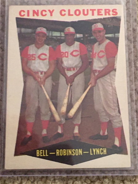 1960 TOPPS CINCY CLOUTERS - GUS BELL - Fr ROBINSON - LYNCH #352 