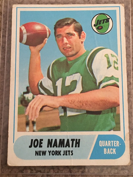 JOE NAMATH 1968 TOPPS #65 JETS HOF Books $40.00- $80.00 