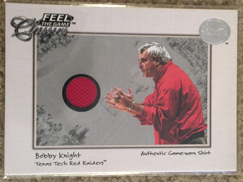 BOBBY KNIGHT AUTHENTIC RED GAME WORN SWEATER / SHIRT 