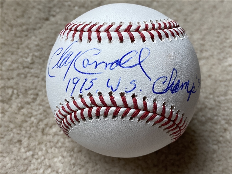 CLAY CARROLL Moeller Signed Inscribed MLB Baseball