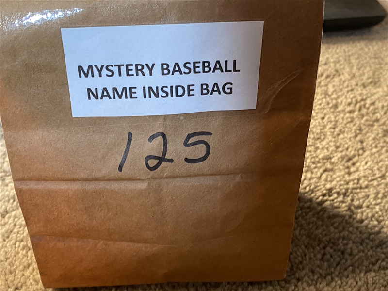 MYSTERY BASEBALL - MLB PLAYER SIGNED ON MLB BASEBALL -NAME IS IN THE BAG
