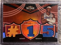 CARMELO ANTHONY TRIPLE THREADSS 3/36 TRIPLE MULTI COLOR GAME WORN JERSEY 