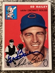 ED BAILEY MOELLER SIGNED 1954 TOPPS ARCHIVES BEAUTY !!!  RIP ED