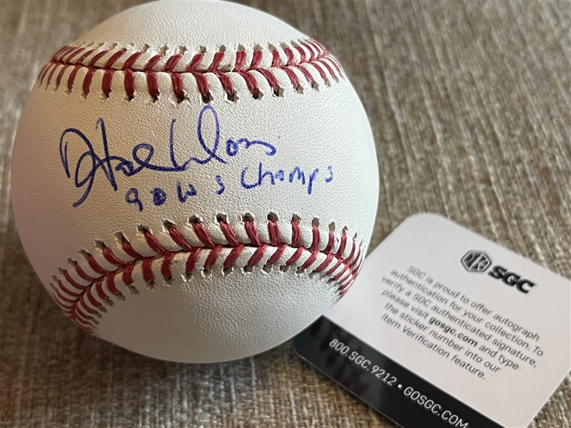 HAL MORRIS Moeller Signed Inscribed MLB Baseball SGC COA