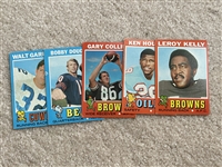 Lot of 5 1971 Topps Football with KEN HOUSTON ROOKIE