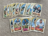 Lot of 24 1970 Topps Football with 5 HOFERS